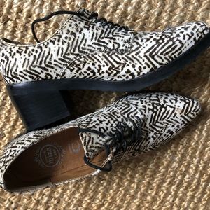 Zebra print ponyhair shoes